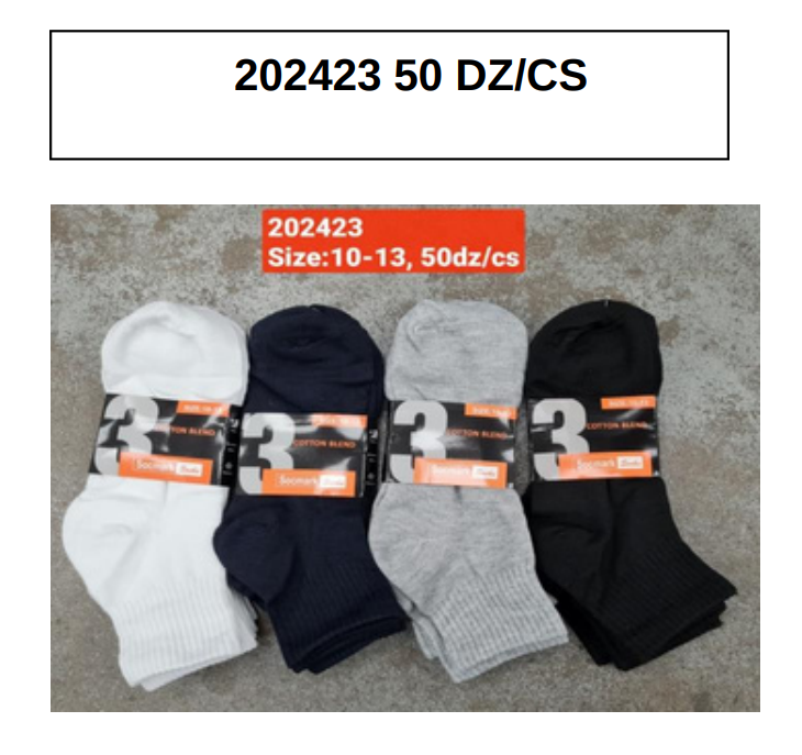STYLE 202423 Mens Socks 50DZ/BOX 10-13