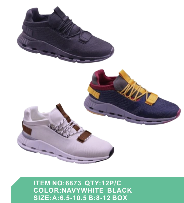 Men's Sneakers – Wholesale Box (12 Pairs) – Style 6873