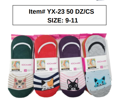 STYLE YX23 Womens No Show Socks 50DZ/BOX 9-11