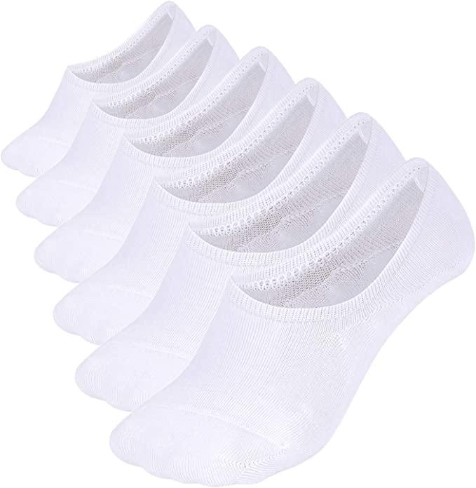 White Comfort Rich Men's No Show Socks