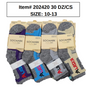 Style 202420 Mens Thick Socks 30DZ/BOX 10-13