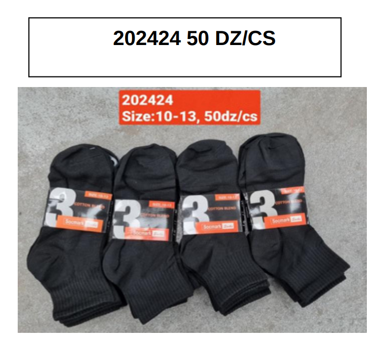 STYLE 202424 Mens Socks 50DZ/BOX 10-13