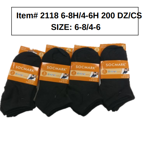 Style 2118 Kids Socks 200DZ/Case (4-6 , 6-8)