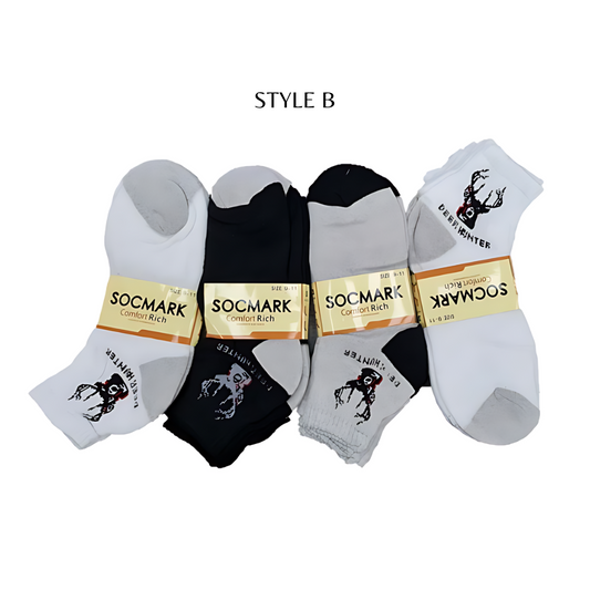 Style 2039 - 12 Pairs Ankle Socks 9-11 , 10-13 (8 styles) Active , Unisex (40DZ/BOX)