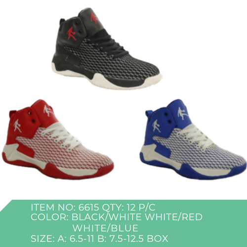 Men's Sneakers – Wholesale Box (12 Pairs) – Style 6615