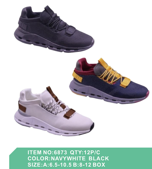 Style 6873 Men's Sneakers 12/pc 3 color options 2 size options