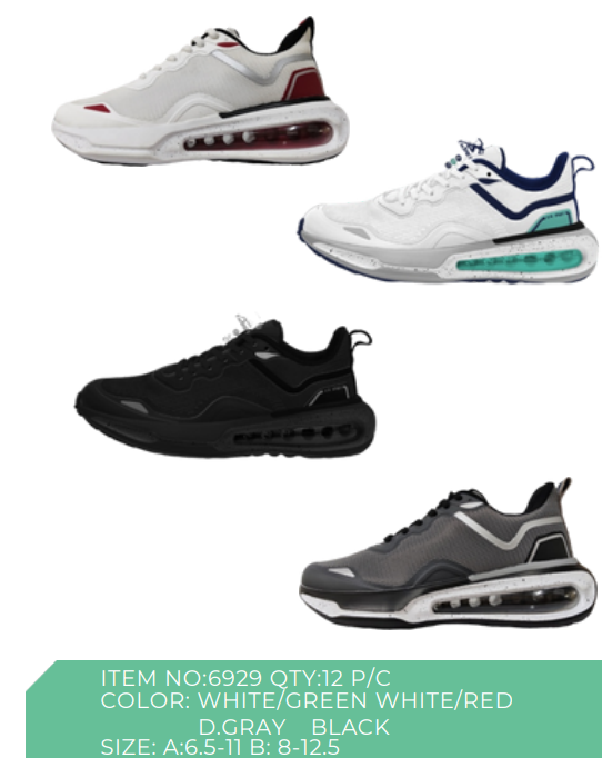 Style 6929 Mens Sneakers 12 Pc/Box (2 Size Groups)