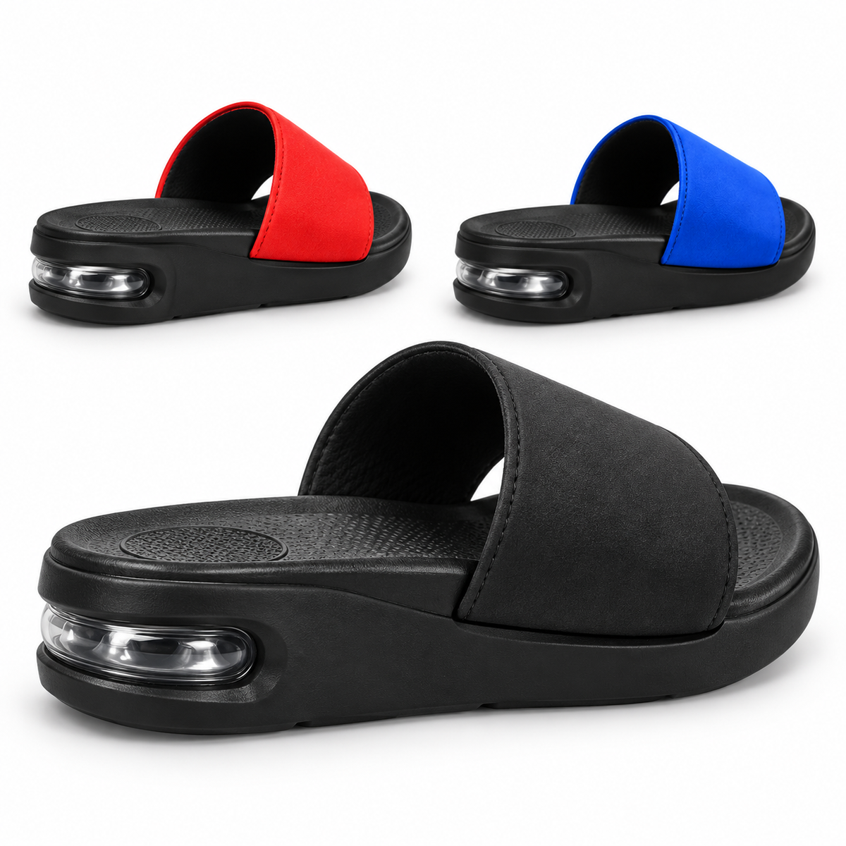 Style 6970 men's slide sandals with visible heel air cushion