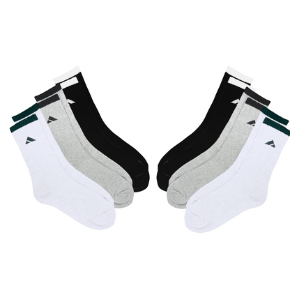 PBG Men's Socks 6 Pair Athletic performance MultiPack Activewear 10-13 HighSocks