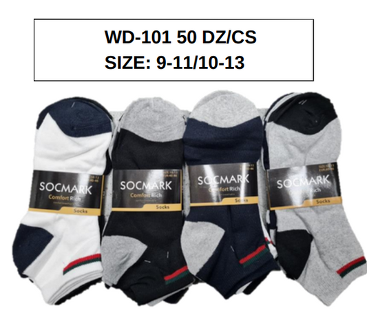 Ankle BC SOCKS Style WD101 50DZ/BOX (9-11 , 10-13)