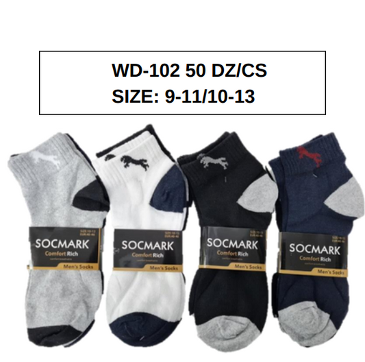 Ankle BC SOCKS Style WD102 50DZ/BOX (9-11 , 10-13)