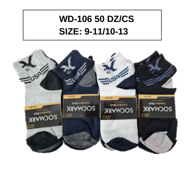 Ankle BC SOCKS WD106 50 DZ/BOX (9-11 , 10-13)