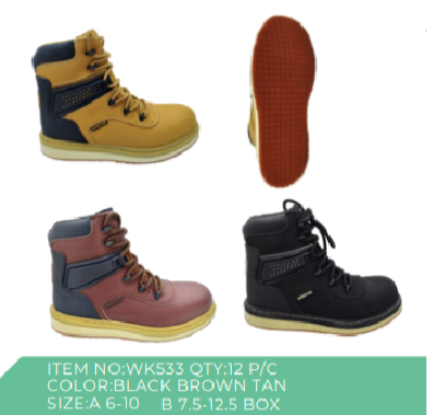 Style WK533 Hiking Mountain Boots 12 Piece/Box Sizes 6-12.5