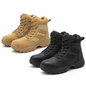 STYLE WK536 tactical work boots in tan and black on white background