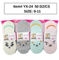 STYLE YX24 Womens No Show Socks 50DZ/BOX 9-11