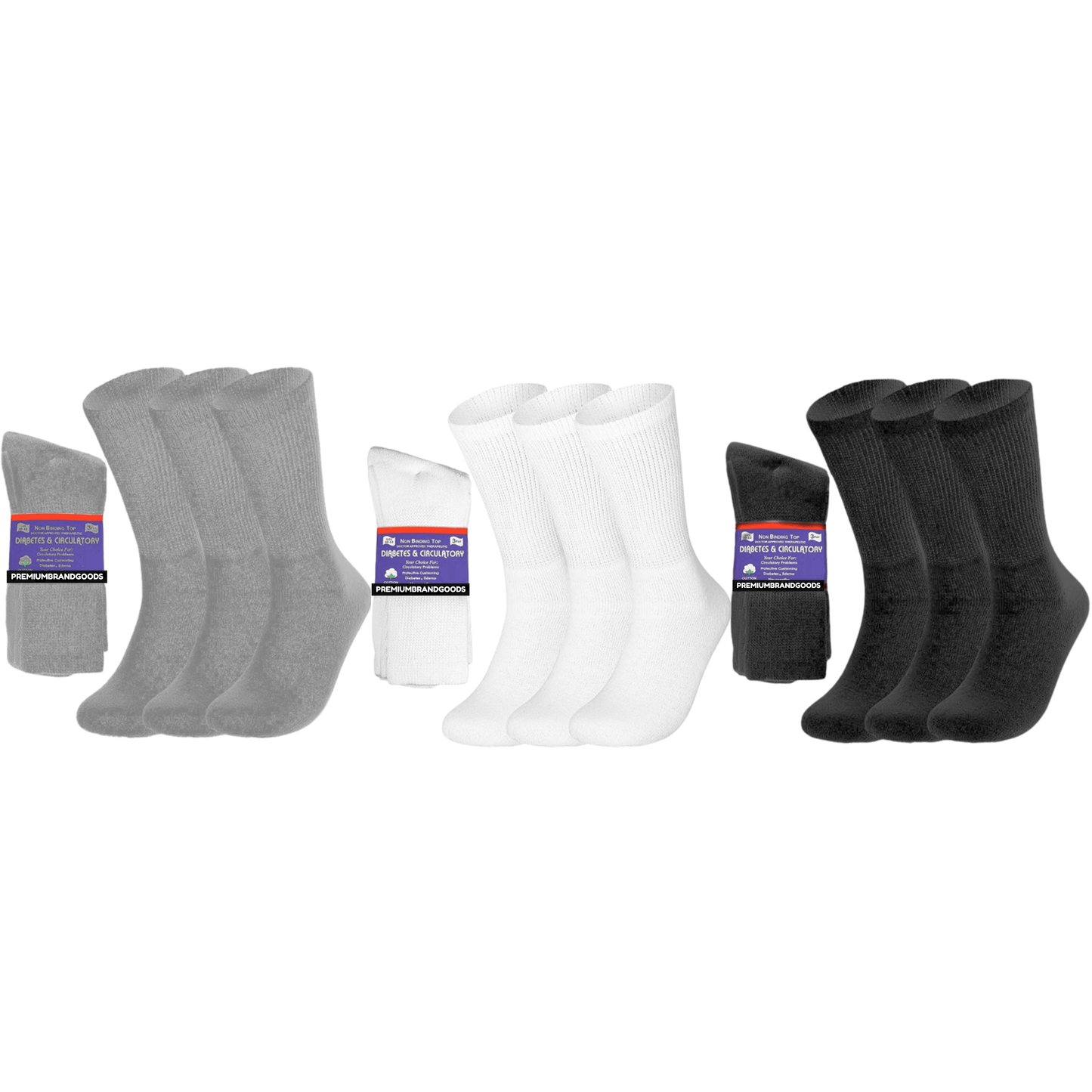 Physician-Approved Diabetic Compression Non Binding Socks for Men & Women