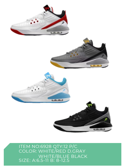 STYLE 6928 Men's Basketball Sneakers 12 Pc/Box 2 size groups